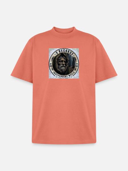 Forest Hermit Indie Badge - Unisex Garment Dyed T-Shirt - peach