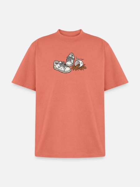 Coffee Spill Sneakers - Unisex Garment Dyed T-Shirt - peach