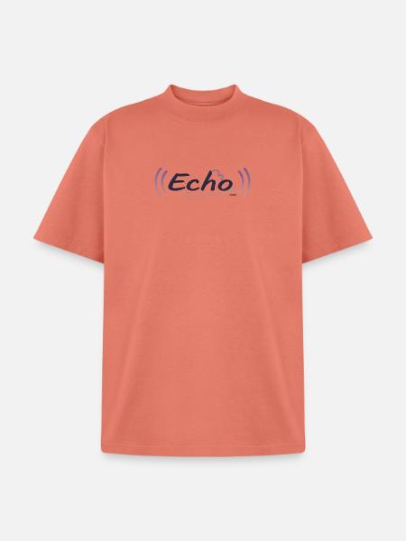 VARENO - Echo Gradient Waves - Unisex Garment Dyed T-Shirt - peach