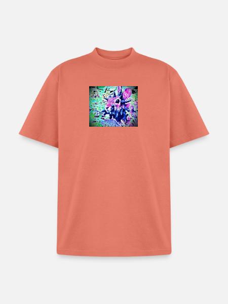 Zombie tentacle Rabbit  - Unisex Garment Dyed T-Shirt - peach