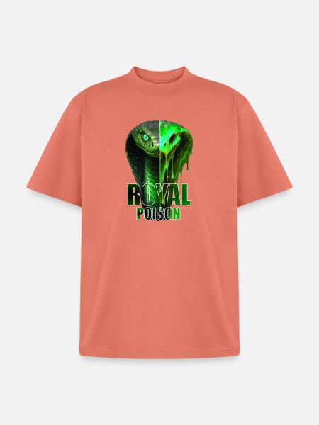 Royal Poison Serpent Split - Unisex Garment Dyed T-Shirt - peach
