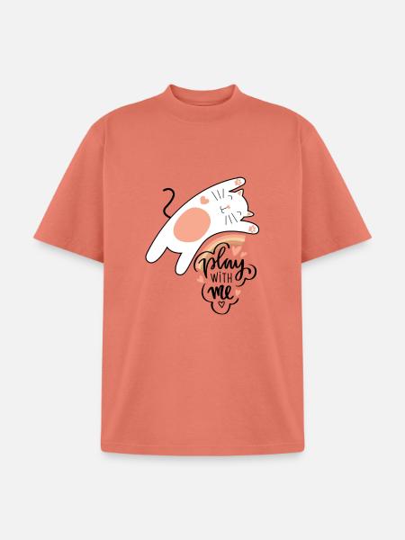 funny cat - Unisex Garment Dyed T-Shirt - peach