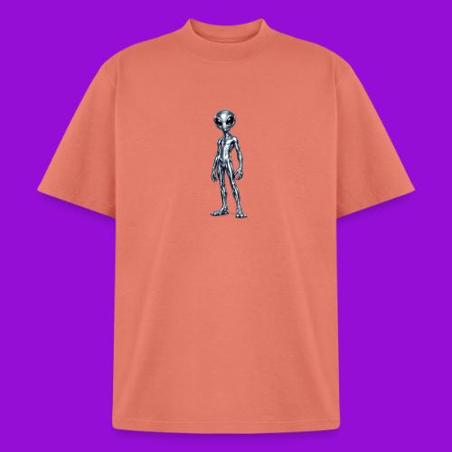 Silver Alien - Heavyweight Washed Unisex T-Shirt
