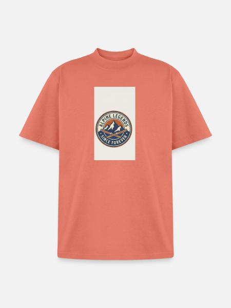 Alpine Legends Crest - Unisex Garment Dyed T-Shirt - peach
