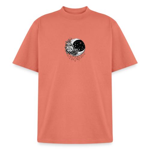 Crescent Moon Floral - Heavyweight Washed Unisex T-Shirt