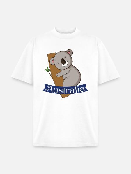Australia - Unisex Garment Dyed T-Shirt - white