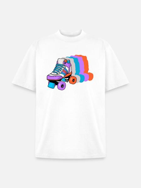 Roller Skating Skater - Unisex Garment Dyed T-Shirt - white