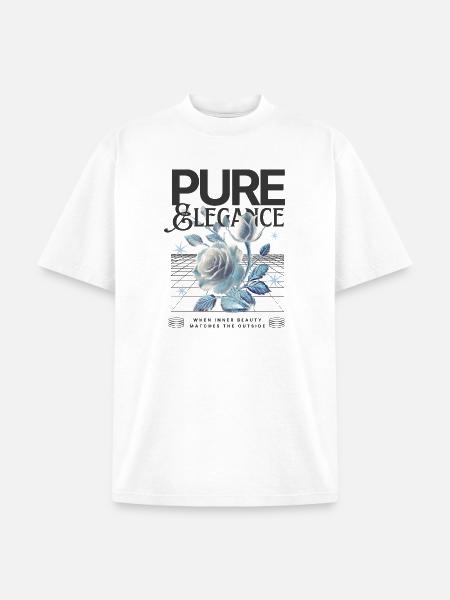 Pure Elegance Rose - Unisex Garment Dyed T-Shirt - white