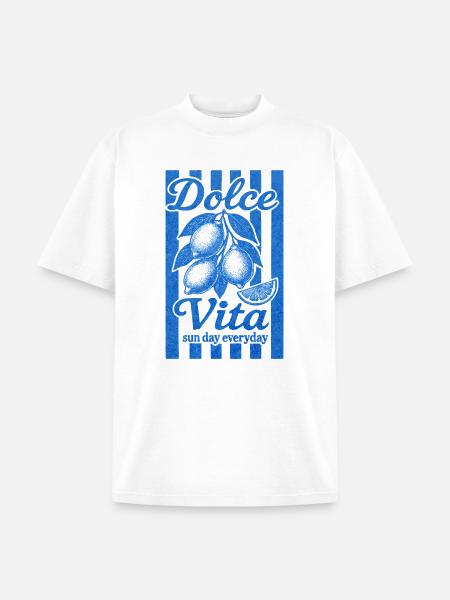 Italian Lemon, Summer Vibes Shirt, Vacation Tee - Unisex Garment Dyed T-Shirt - white