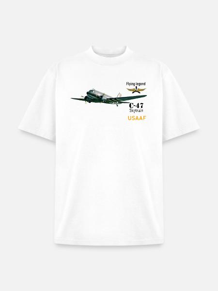 C-47 - Unisex Garment Dyed T-Shirt - white