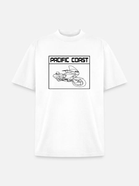 Pacific Coast Square - Unisex Garment Dyed T-Shirt - white