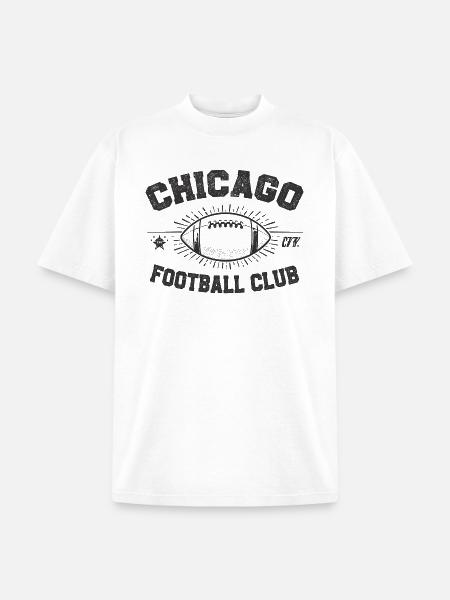Chicago Football Club Emblem - Unisex Garment Dyed T-Shirt - white