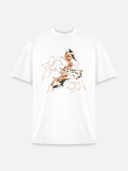 Polygon Bats - Unisex Garment Dyed T-Shirt - white