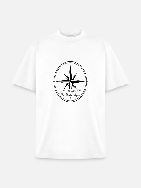 Compass Rose Adventure - Unisex Garment Dyed T-Shirt - white