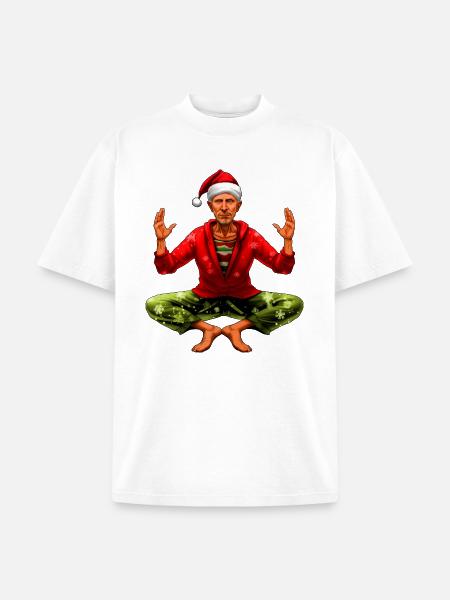 Yogi Christmas - Unisex Garment Dyed T-Shirt - white