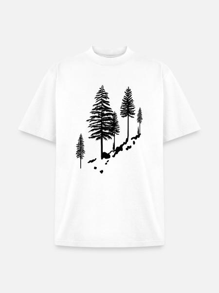 Pine Tree - Unisex Garment Dyed T-Shirt - white