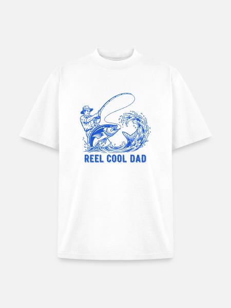 Reel Cool Dad Fishing - Unisex Garment Dyed T-Shirt - white