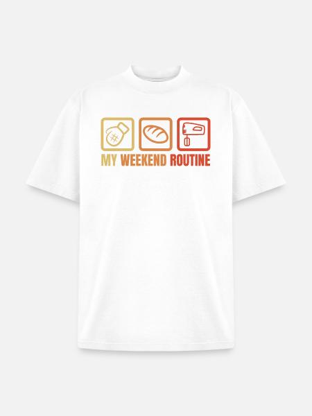 My Weekend Routine - Unisex Garment Dyed T-Shirt - white