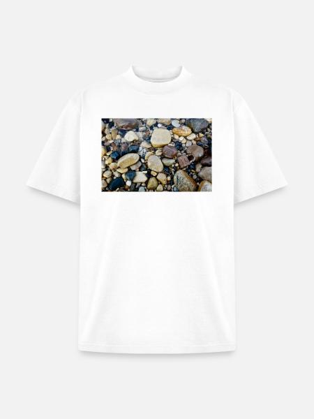 wet beach with lock - Unisex Garment Dyed T-Shirt - white