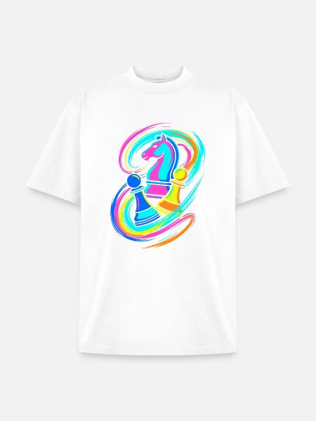 Chess Pieces - Unisex Garment Dyed T-Shirt - white