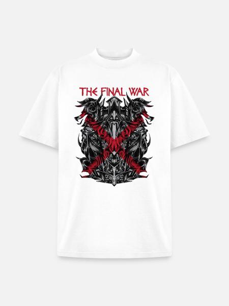 Final War Glyphs - Unisex Garment Dyed T-Shirt - white