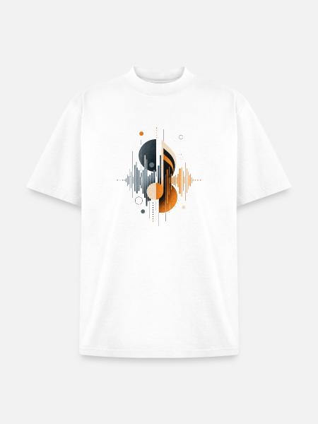 Sound wave / equalizer bars T-Shirt - Unisex Garment Dyed T-Shirt - white