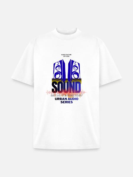 Urban Audio Speakers Emblem - Unisex Garment Dyed T-Shirt - white