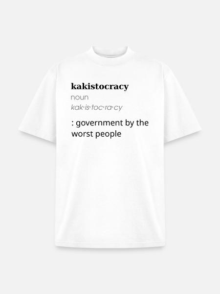 Kakistocracy Definition - Unisex Garment Dyed T-Shirt - white