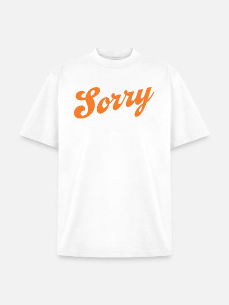 Sorry - Unisex Garment Dyed T-Shirt - white