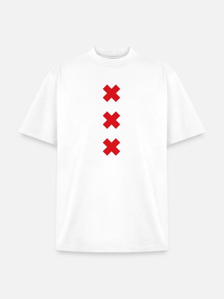 Amsterdam logo - Unisex Garment Dyed T-Shirt - white