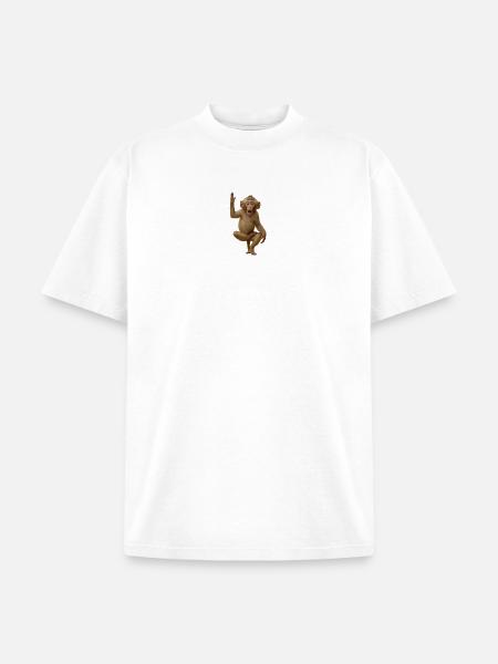 Surprised Monkey Raise Hand - Unisex Garment Dyed T-Shirt - white