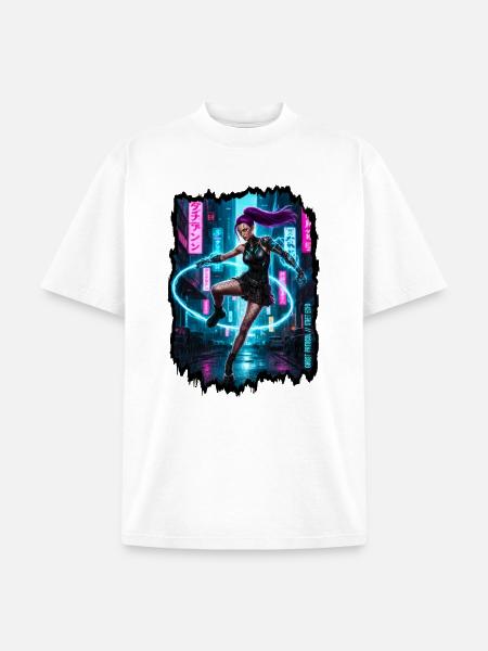 Cyberpunk Aesthetic — Phantom Protocol - Unisex Garment Dyed T-Shirt - white