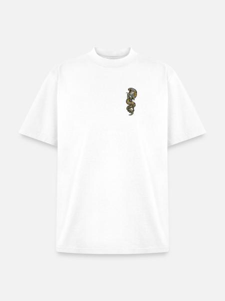Serpentine Engine Glyph - Unisex Garment Dyed T-Shirt - white