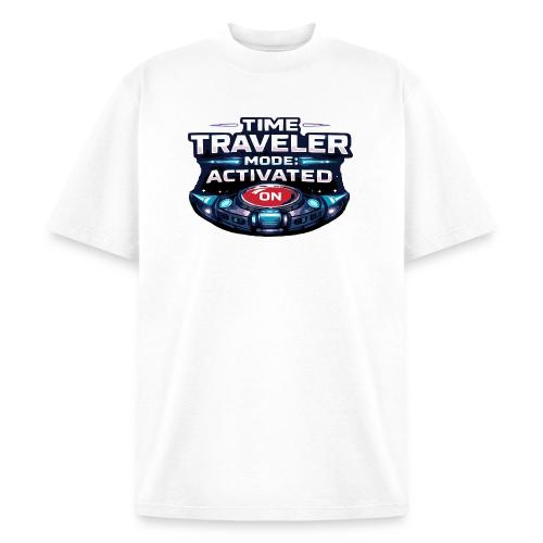 Time Traveler Mode – Futuristic Neon Sci-Fi Tee - Heavyweight Washed Unisex T-Shirt