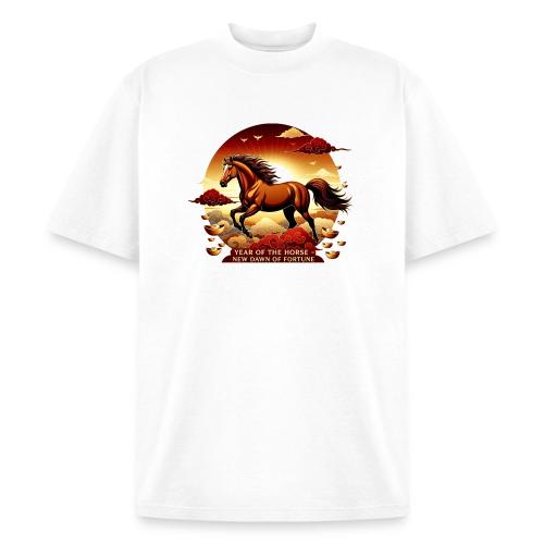 Year of the Horse Sunrise T Shirt, Lunar New Year - Heavyweight Washed Unisex T-Shirt