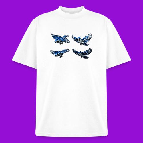 Silver Blue Jay Flight Stages - Heavyweight Washed Unisex T-Shirt
