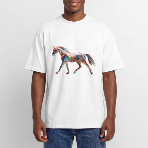 Colorful Abstract Horse Art Design - Unisex Garment Dyed T-Shirt