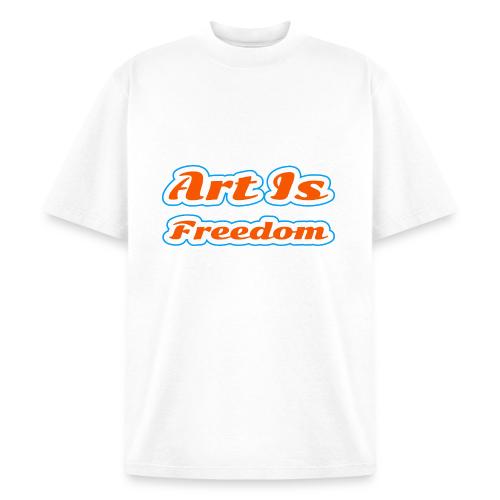 Art Is Freedom — Creative Expression Script - Heavyweight Washed Unisex T-Shirt