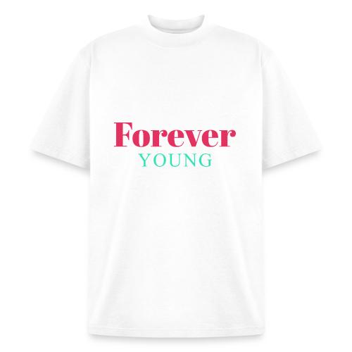 Forever Young Typography Design - Heavyweight Washed Unisex T-Shirt