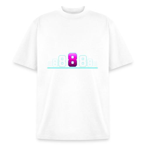 Number 8 in Magenta: Varsity Font - Heavyweight Washed Unisex T-Shirt