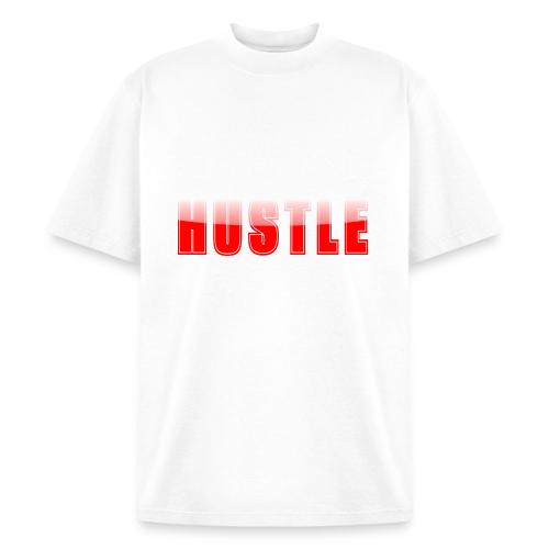 HUSTLE Bold Red Motivational Typography Design - Heavyweight Washed Unisex T-Shirt