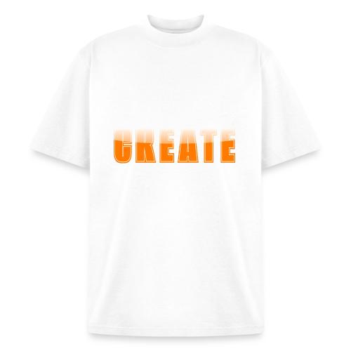 CREATE Vibrant Orange Bold Word Graphic - Heavyweight Washed Unisex T-Shirt