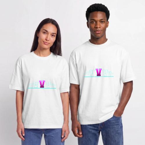 Letter V – Capital Varsity Alphabet Monogram - Unisex Garment Dyed T-Shirt