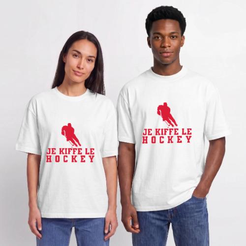 I love hockey - Unisex Garment Dyed T-Shirt