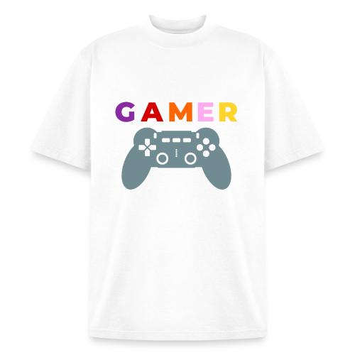 Colorful Gamer Controller Graphic - Heavyweight Washed Unisex T-Shirt