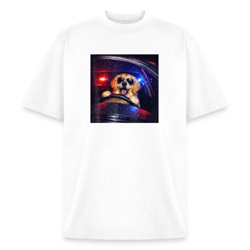 Funny Police Golden Retriever Meme Tee - Heavyweight Washed Unisex T-Shirt