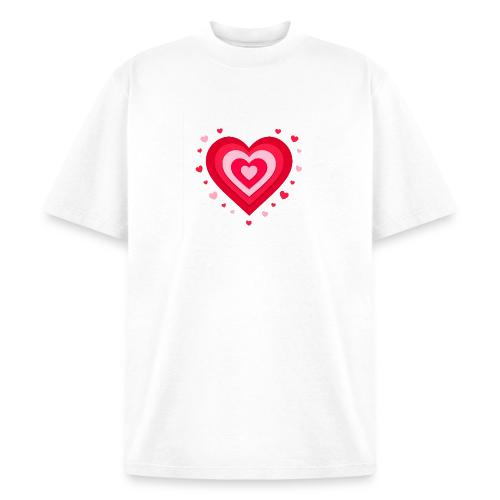Layered Red & Pink Heart – Cute Valentine Love - Heavyweight Washed Unisex T-Shirt