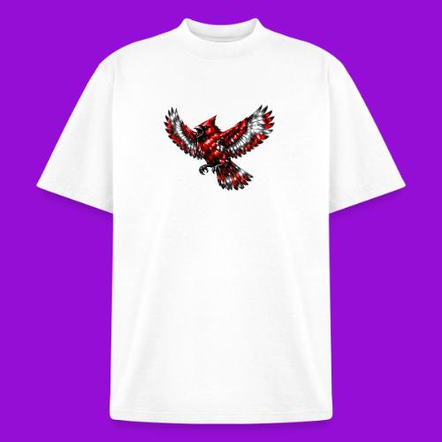 Silver Cardinal in Flight - Heavyweight Washed Unisex T-Shirt
