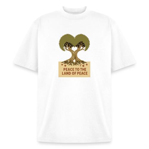 Peace To The Land Of Peace Tree Heart - Heavyweight Washed Unisex T-Shirt