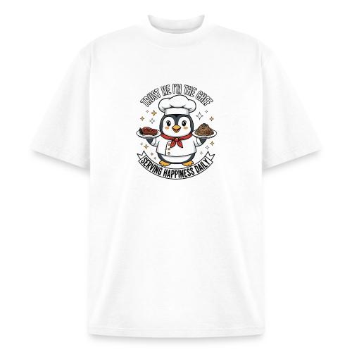 cute Penguin Chef-Funny Cartoon Daily Happiness - Heavyweight Washed Unisex T-Shirt